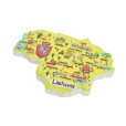 Fridge Magnet Lithuania Map with Cities